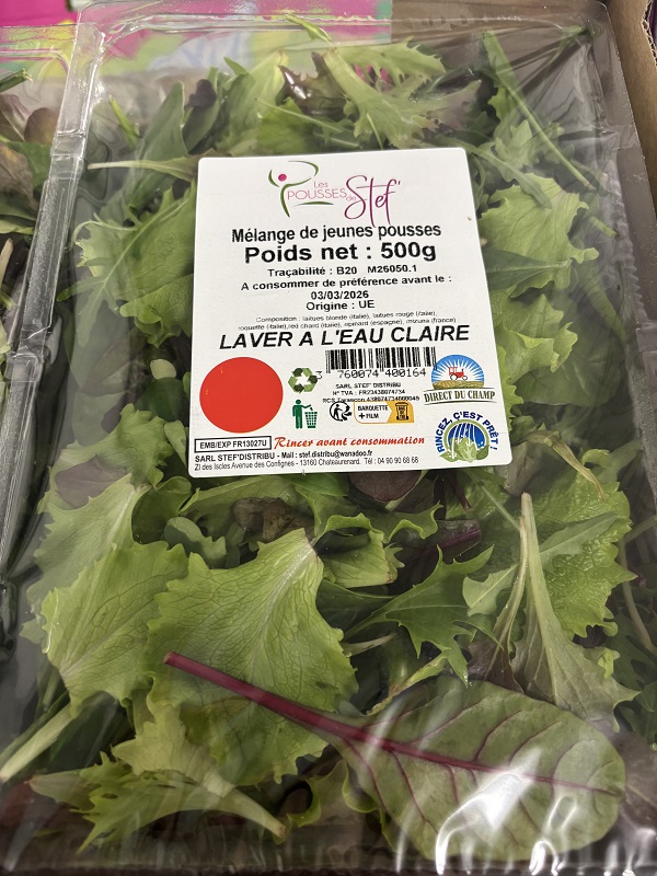 SALADE  MESCLUN 2 X 500 GR  FRA / UE